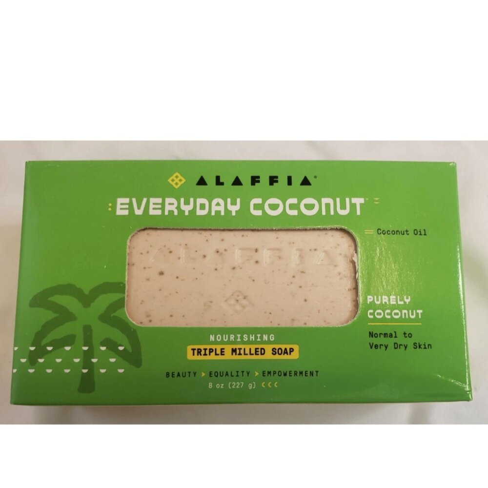 Alaffia Everyday Coconut Triple Milled Bar Soap Normal Very Dry Skin - Pack of 4